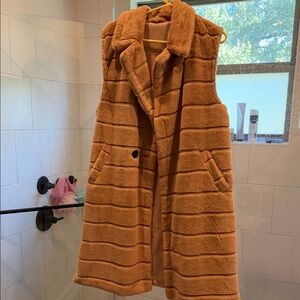 Women's Cozy Brown Sleeveless Vest